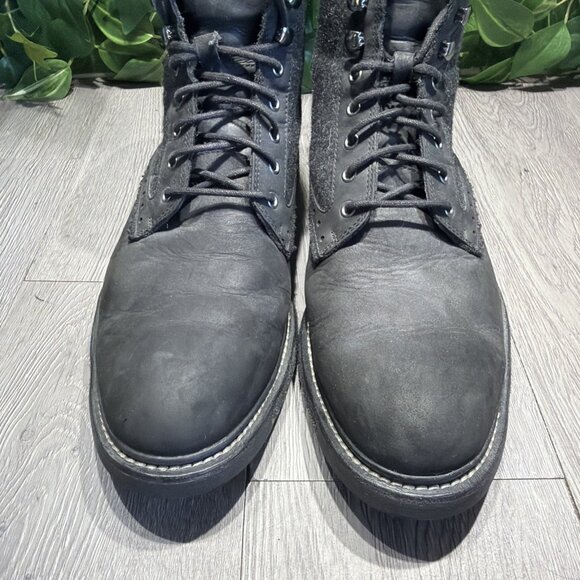 Woolrich Bootlegger Black Leather/Wool Combat  Lace Up Boot Men’s Size 10.5 main image 12